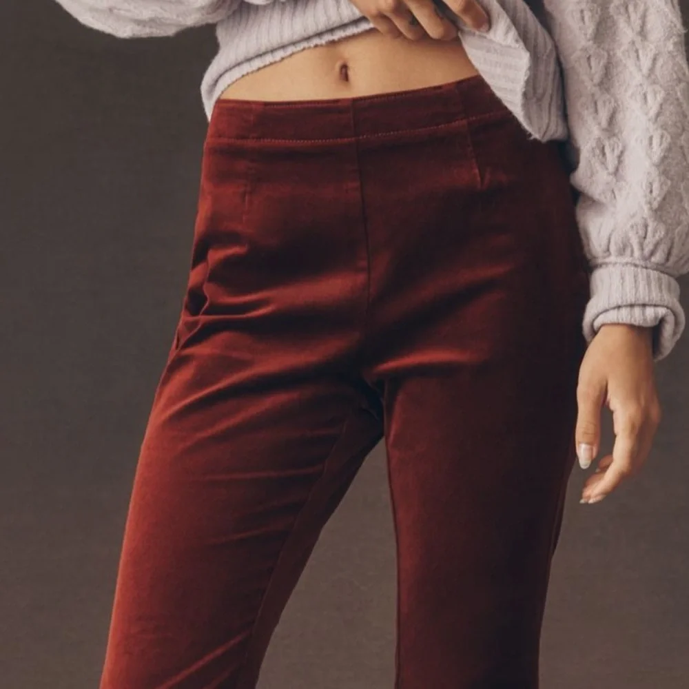 NWT! By Anthropologie Velvet Flare Pants - Size 6 🎆